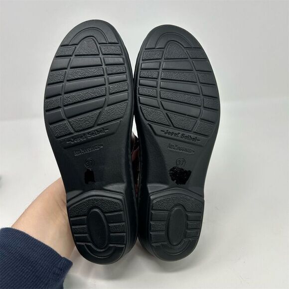 Josef Seibel Brown Leather Sandals Adjustable Buckle Strap Size 37 (US 6-6.5) - Picture 8 of 10